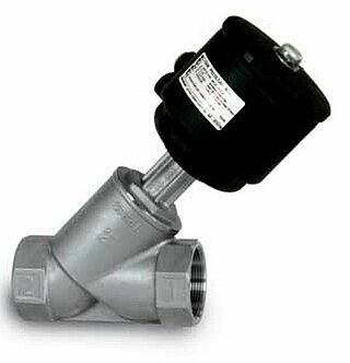 Piston valve for high temperature made of stainless steel normally closed