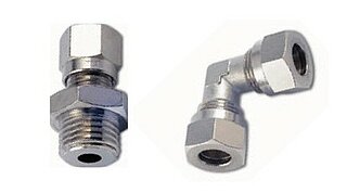 Compression fittings brass nickel-plated