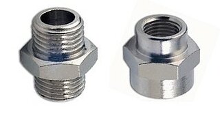 Standard fittings made of nickel-plated brass