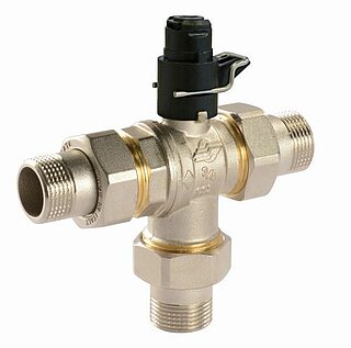  3-way ball valve Sintesi with spacer for solar systems