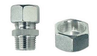 Compression fittings made of stainless steel