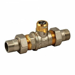 2-way ball valve male / male