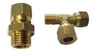 Compression fittings made of brass