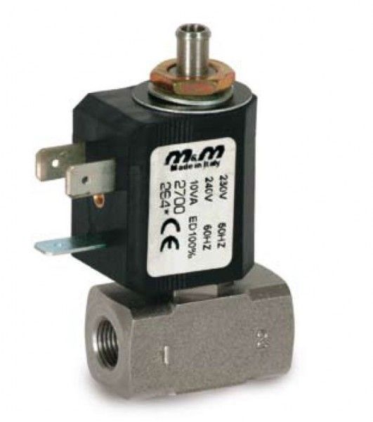 Industrial solenoid valves made of stainless steel 3-way compact