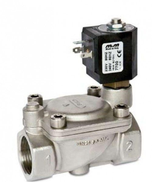 Industrial solenoid valves made of stainless steel 3/8" to 1"